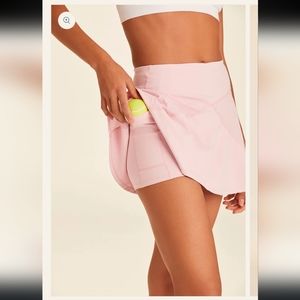 ALALA Rally Skort Golf Tennis Performance Flouncy Soft Pink Size M